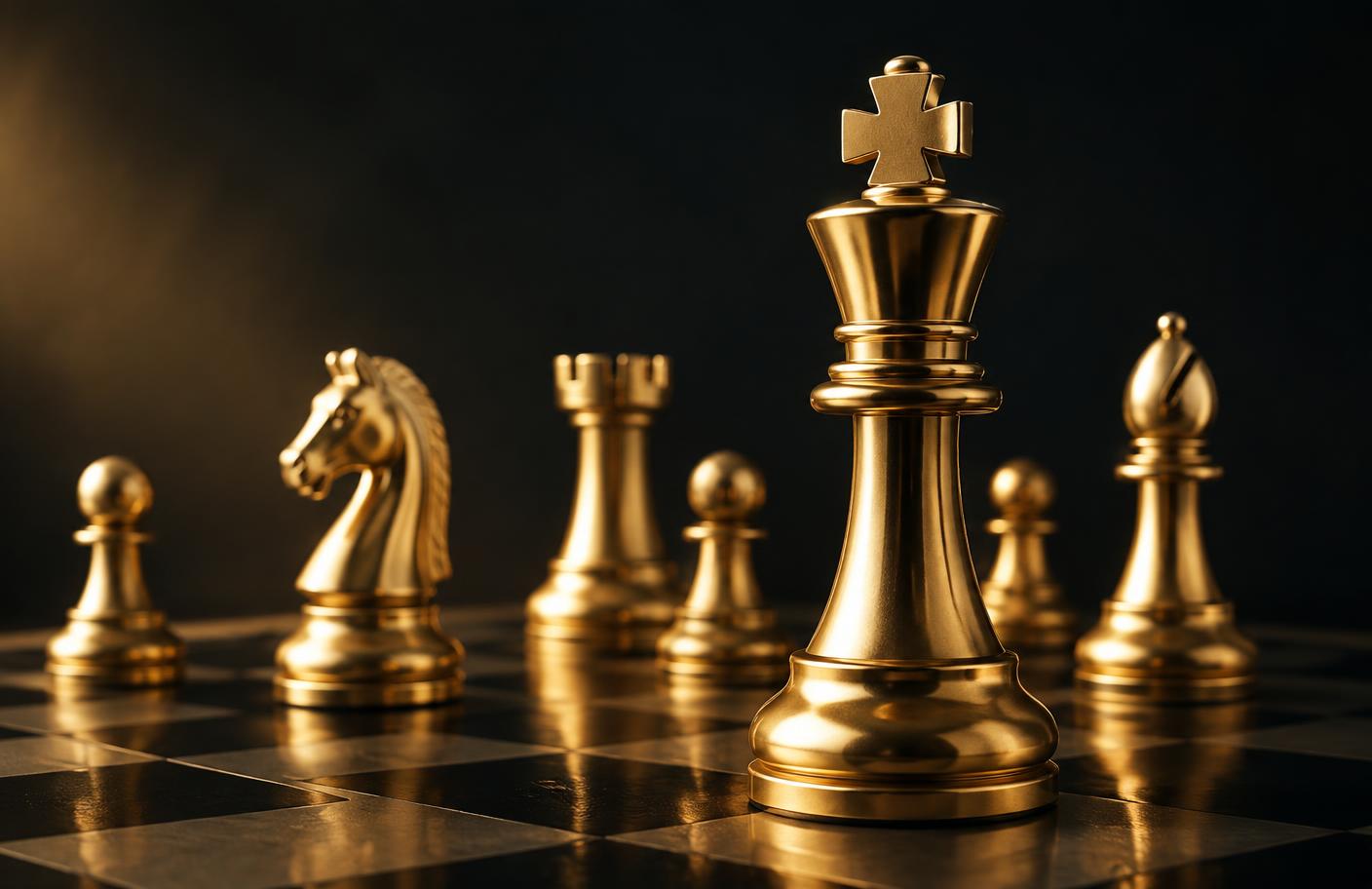 Peças de xadrez representando estratégia empresarial